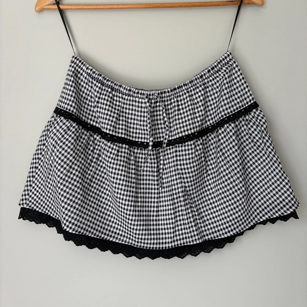 NEW Reformation Valetta Two Piece Matching Skirt Set Remy Check Gingham | US 4 - Picture 11 of 15